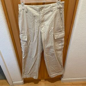 Uniqlo Cream Cargo Pants Size XS Waist 25-25 inch 100% Cotton